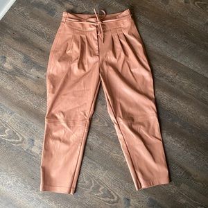 Anthropologie Blank NYC Faux Leather Pink Pants